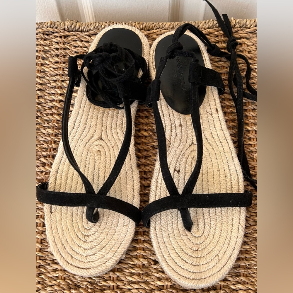 Banana Republic Flat‎ Gladiator Lace-Up Espadrilles Size  8.5